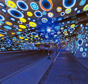 Illuminating Downtown | LED Lights | Public Art | Features & Columns